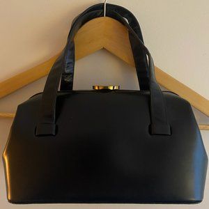 Deep Navy Vintage Leather Doctor Bag